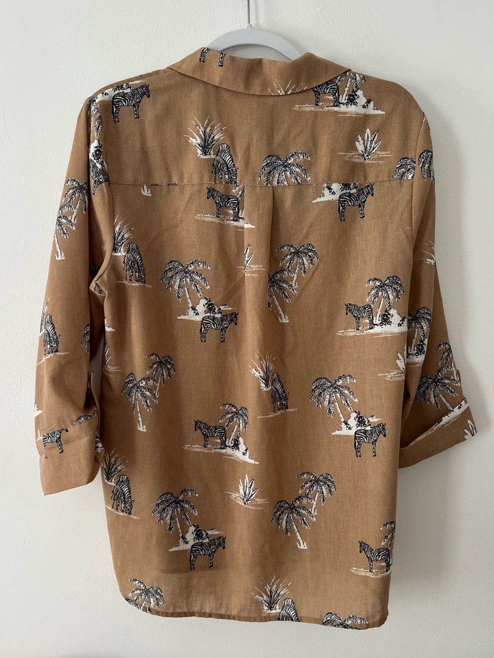 Women’s Blouse - Anne Klein Safari Print 3/4 Sleeve Shirt